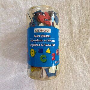 Foam Stickers Bright Letters Numbers Shapes 4.5 Oz. Container NEW learning craft